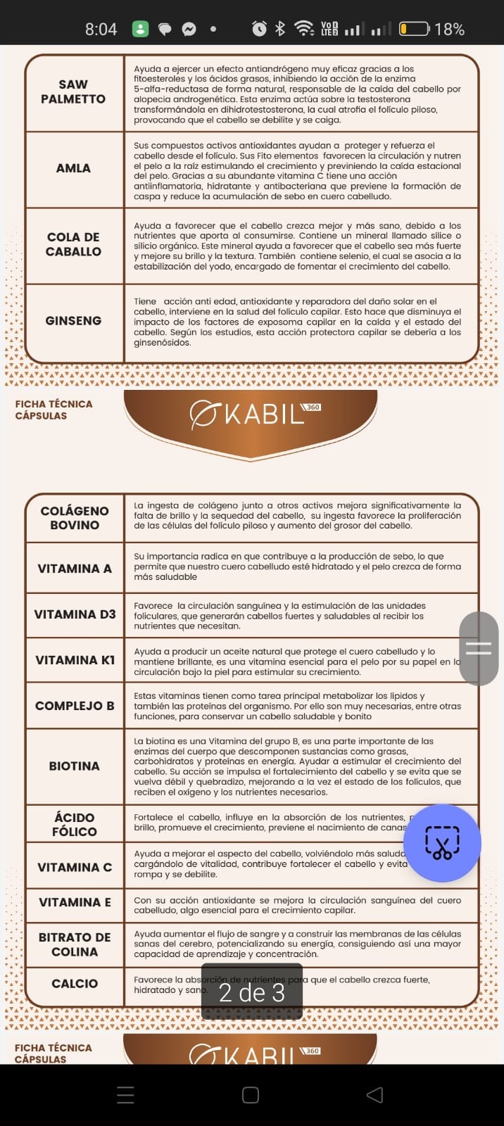Multivitamínico Kabil 1